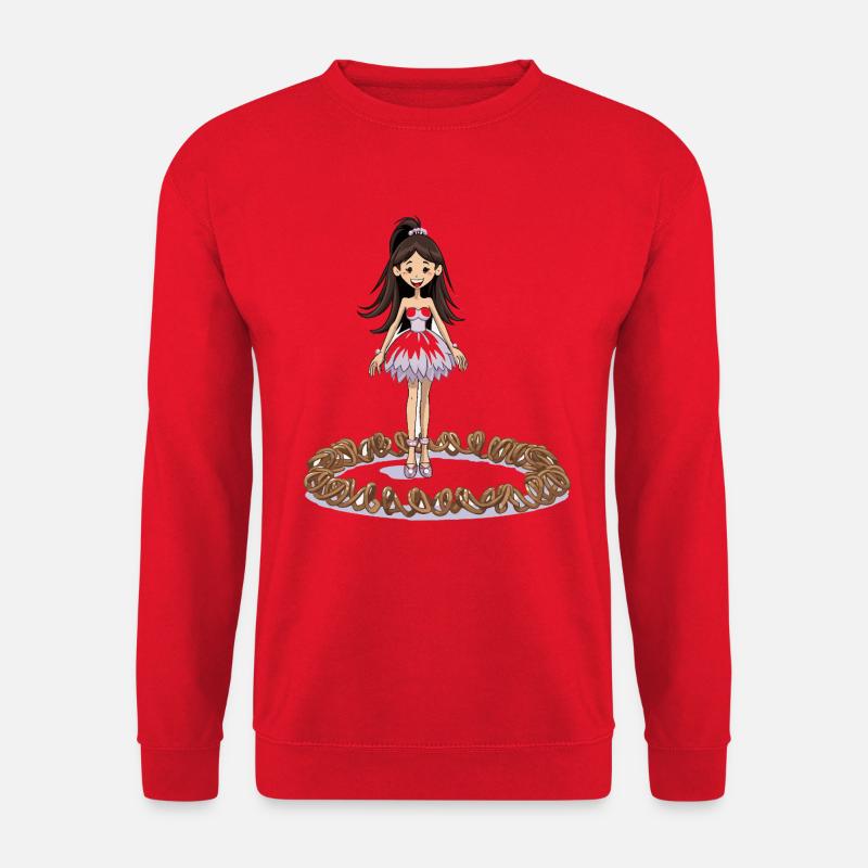 Dancing fairy on pretzel ring - Unisex Sweatshirt - red