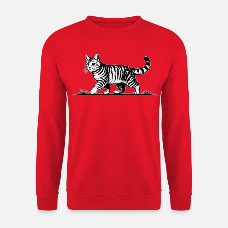 Chat qui cour Chat - Sweat-shirt Unisexe - rouge