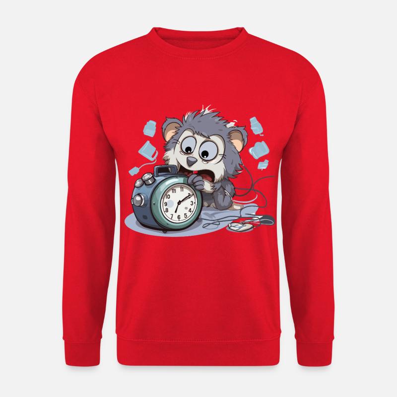 Morgenchaos Otter Wecker - Unisex Pullover - Rot