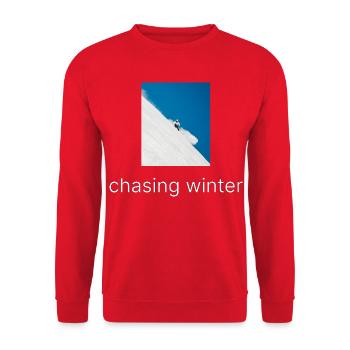 Chasing Winter - Unisex Sweatshirt - red - Front - Alina (178cm) & Michal (187cm)