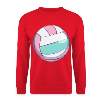 Volleyball Vintage - Unisex Pullover - Rot - Vorne - Alina (178cm) & Michal (187cm)