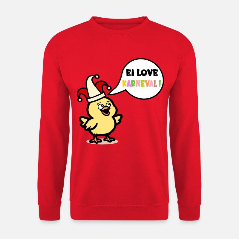 Küken Kostüm - Ei Karneval - Unisex Pullover - Rot