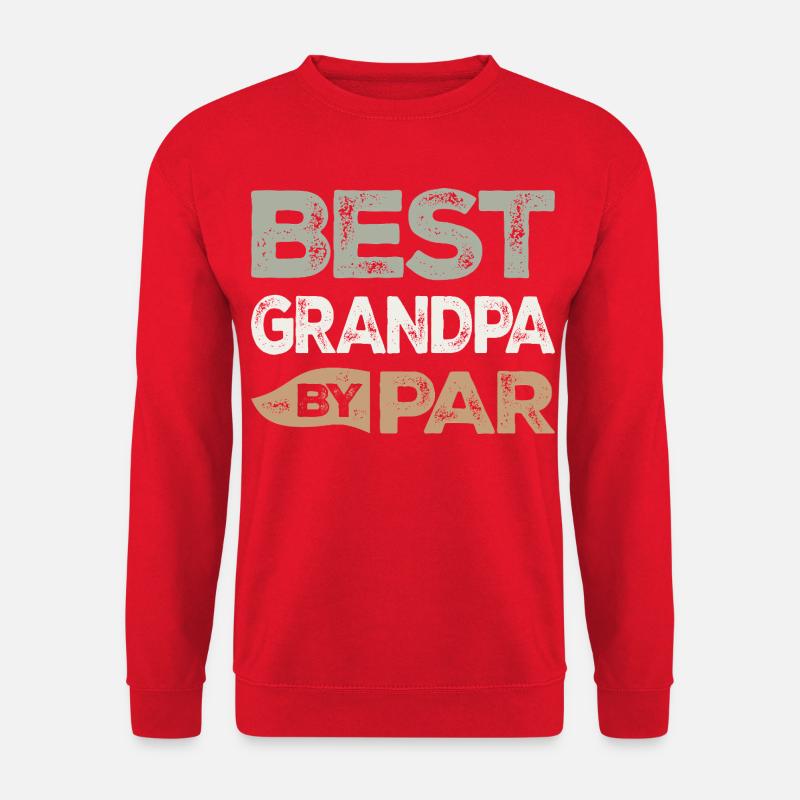 Bedste bedstefar efter par Sjov Golf Bedstefars Ord - Unisex sweater - rød