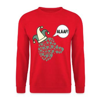 Carnival Alaaf Dogs Prince - Unisex Sweatshirt - red - Front - Alina (178cm) & Michal (187cm)