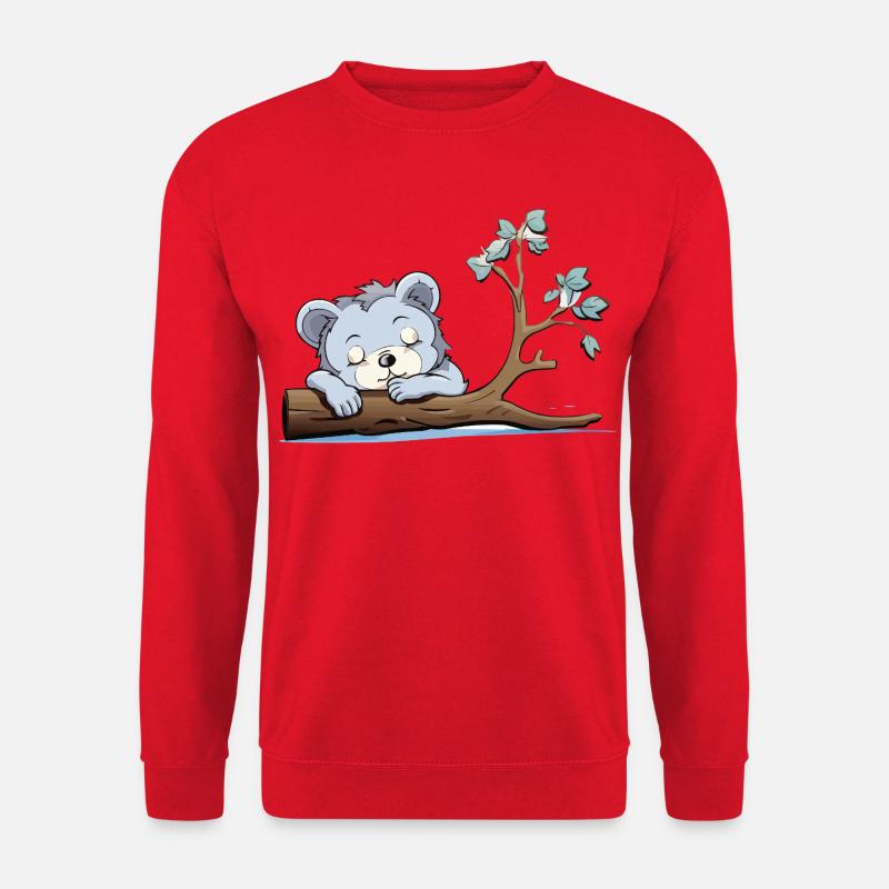 Kuschelbär am Ast - Unisex Pullover - Rot