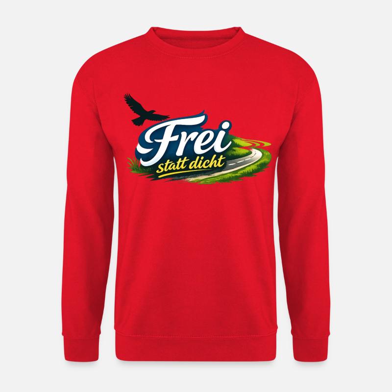Frei statt Dicht – Nüchtern. Stark. Frei. - Unisex Pullover - Rot
