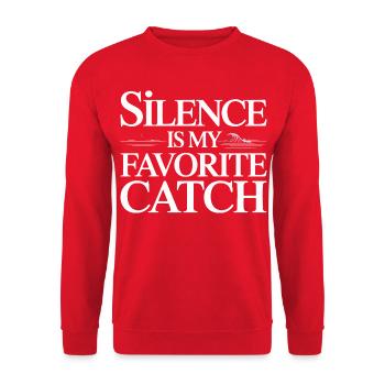 Le silence est ma phrase préférée - Sweat-shirt Unisexe - rouge - Devant - Alina (178cm) & Michal (187cm)