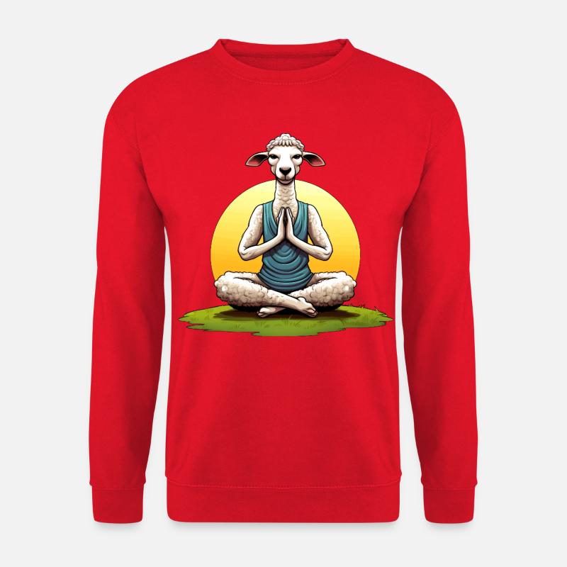 Yoga Schaf - Unisex Pullover - Rot