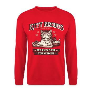 Cadeau de la Saint-Valentin de Cat Bakery - Sweat-shirt Unisexe - rouge - Devant - Alina (178cm) & Michal (187cm)