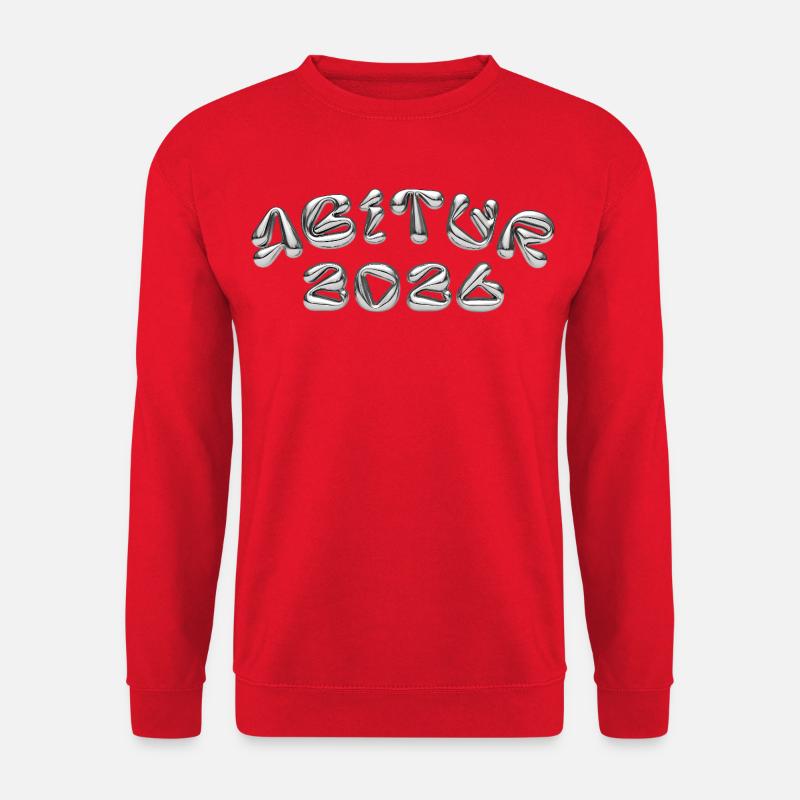 Abitur 2024 Silber Ballon-Design - Unisex Pullover - Rot