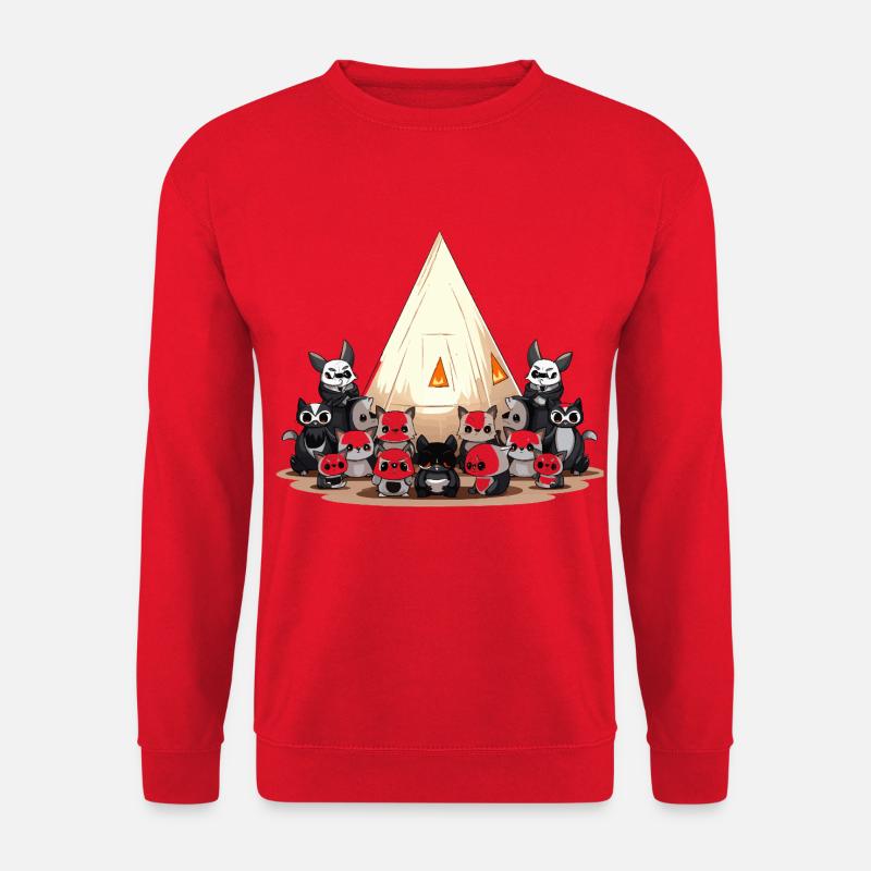 PandaPyramide Parade - Unisex Pullover - Rot