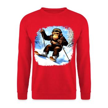 Ski de singe - Sweat-shirt Unisexe - rouge - Devant - Alina (178cm) & Michal (187cm)