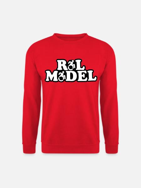 Jeder Rollstuhlnutzer ist ein Vorbild # - Unisex Pullover - Rot
