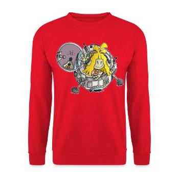 Micol et Mael - l’OVNI 2 / - Sweat-shirt Unisexe - rouge - Devant - Alina (178cm) & Michal (187cm)