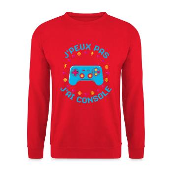 I Can't I Console - Unisex Sweatshirt - red - Front - Alina (178cm) & Michal (187cm)