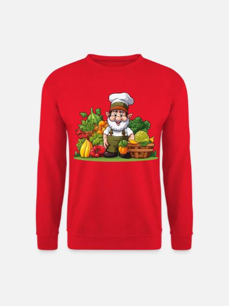 Küchenchef im Gemüseparadies - Unisex Pullover - Rot