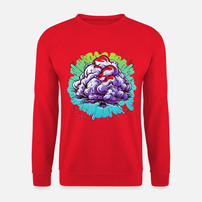 Lila Nebelknäuel Explosion - Unisex Pullover - Rot