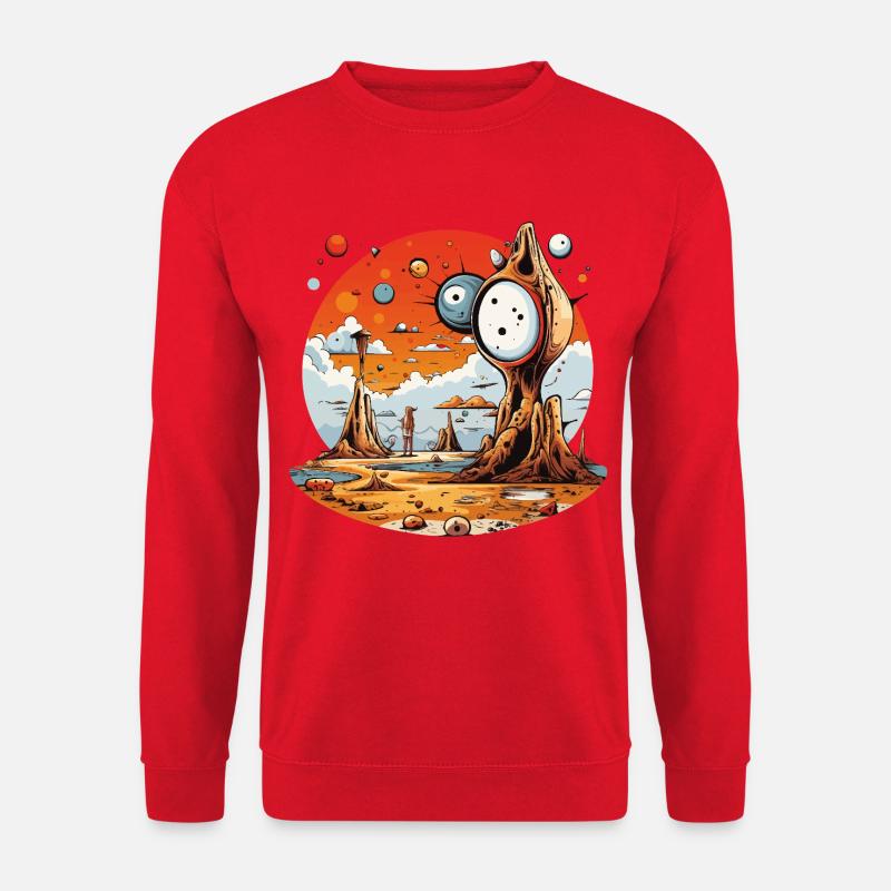 Rote Wüstenwelt Augenblick - Unisex Pullover - Rot