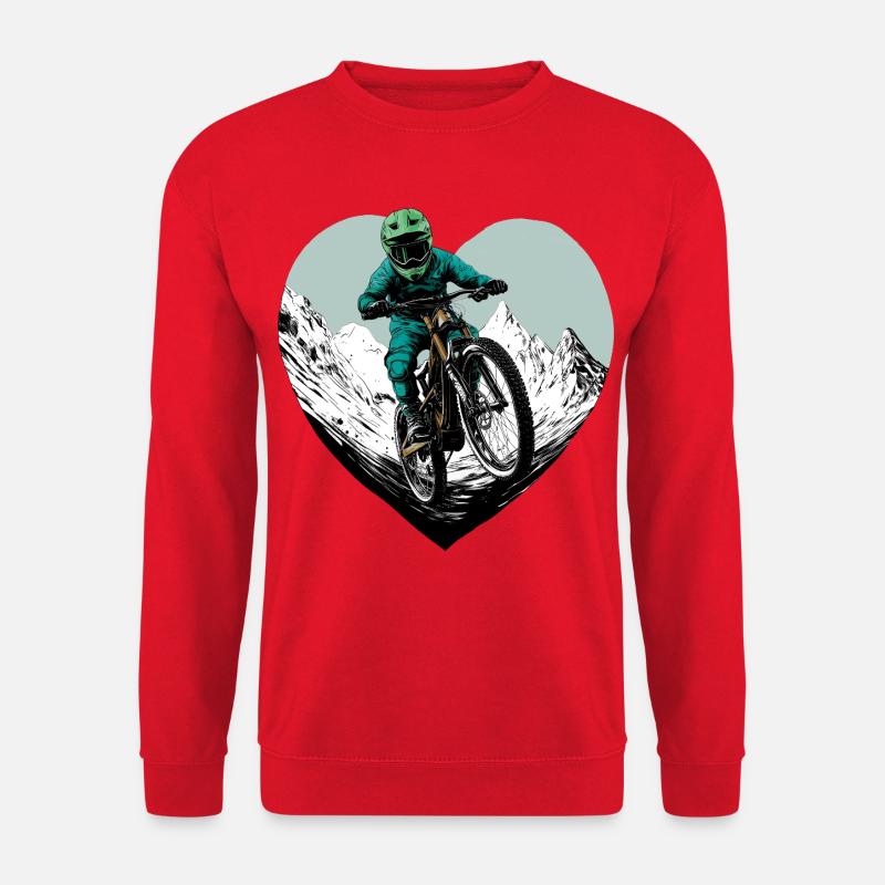 Freerider Berge Herz - Unisex Pullover - Rot