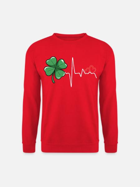 Clover Heart Rhythm - Unisex Sweatshirt - red