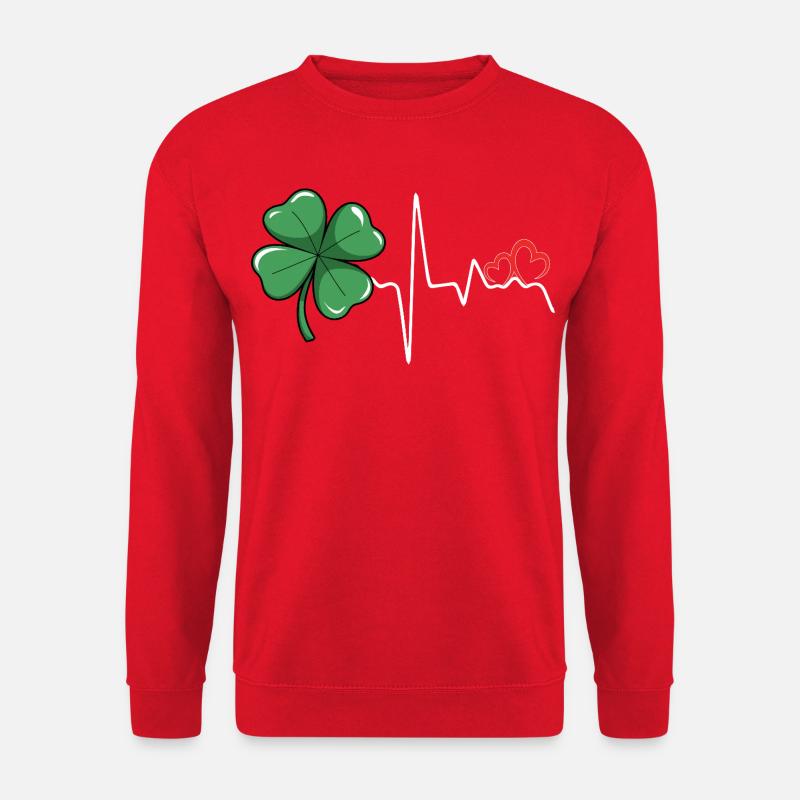 Kleeherz Rhythmus - Unisex Pullover - Rot