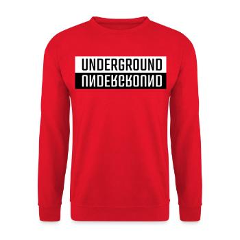 Background double font - Unisex Sweatshirt - red - Front - Alina (178cm) & Michal (187cm)