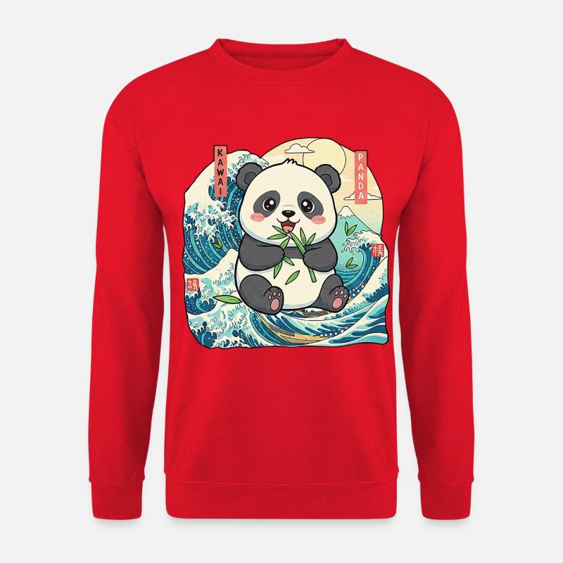 Kawaii Panda - Unisex Pullover - Rot