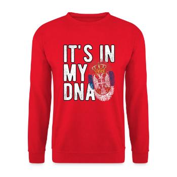 Serbia It's in my DNA - Unisex Pullover - Rot - Vorne - Alina (178cm) & Michal (187cm)