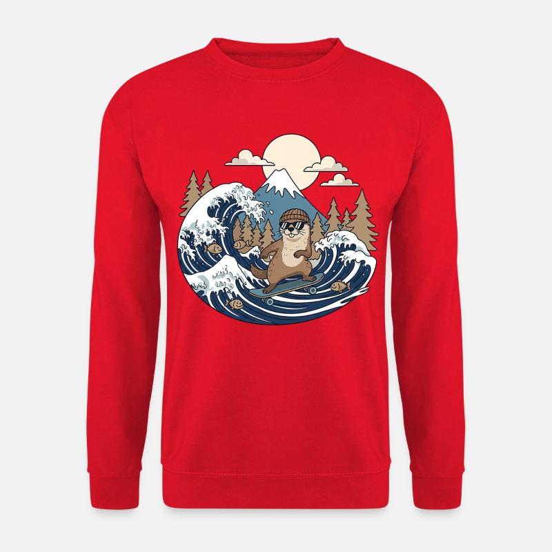 Kawaii Skateboarding Bieber - Unisex Pullover - Rot