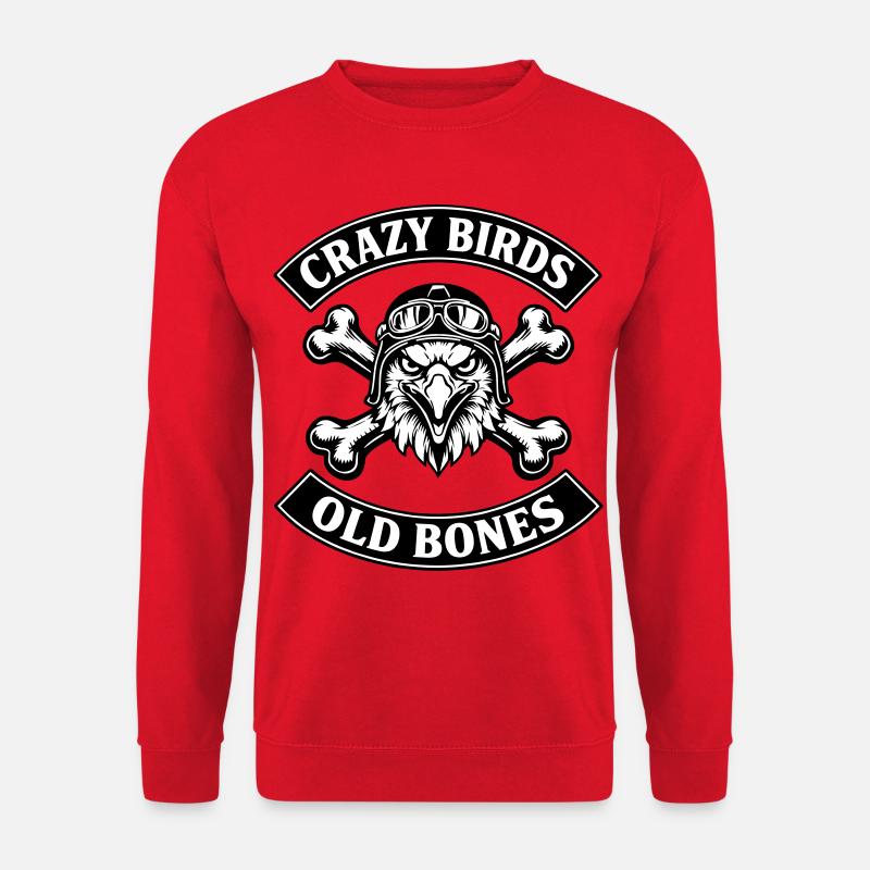 Crazy Birds - Old Bones - Unisex Pullover - Rot