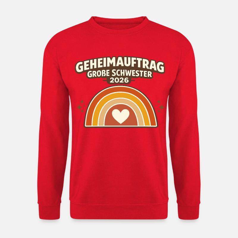 Geheimauftrag große Schwester 2026 - Unisex Pullover - Rot