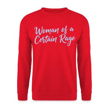 Femme d’une certaine rage Déclaration de design - Sweat-shirt Unisexe - rouge - Devant - Alina (178cm) & Michal (187cm)