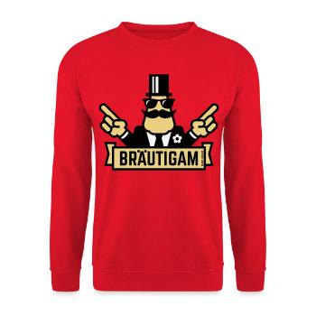 Concours de la main du marié (enterrement de vie de garçon / enterrement de vie de garçon / 3C) - Sweat-shirt Unisexe - rouge - Devant - Alina (178cm) & Michal (187cm)
