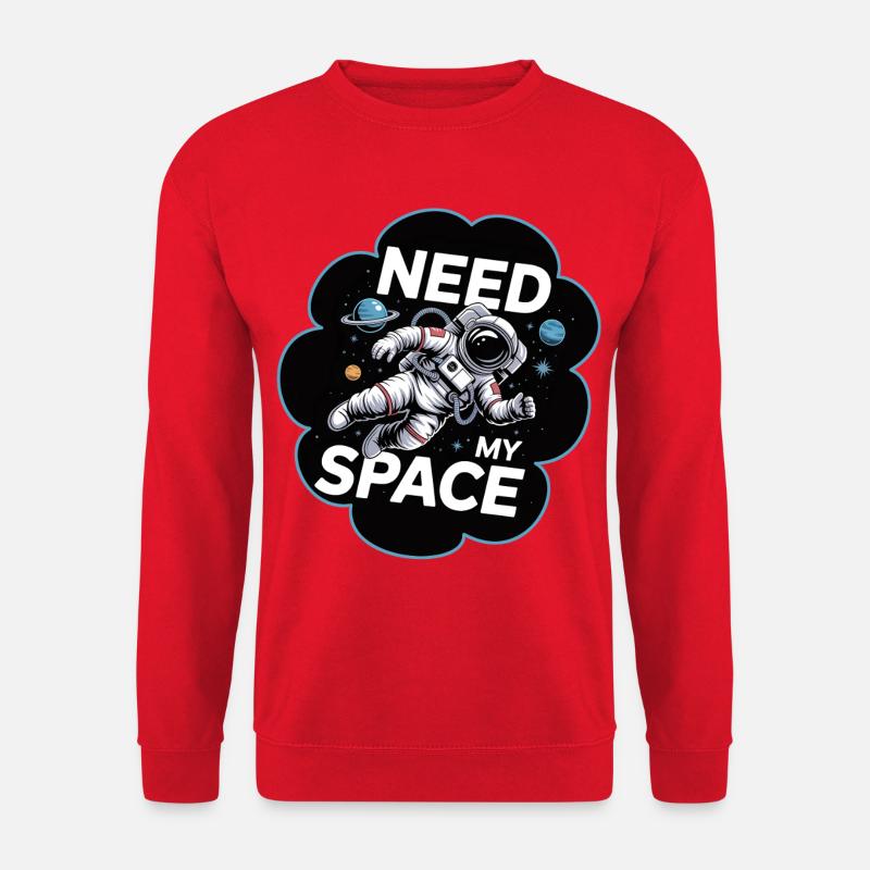 Need My Space Astronaut - Unisex Pullover - Rot