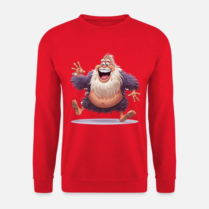 Fröhlicher wolliger Yeti - Unisex Pullover - Rot