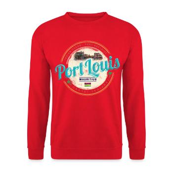 Port Louis Mauritius Indischer Ozean Souvenir - Unisex Pullover - Rot - Vorne - Alina (178cm) & Michal (187cm)