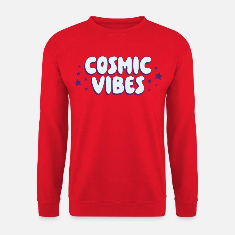 Cosmic Vibes Schriftzug - Unisex Pullover - Rot