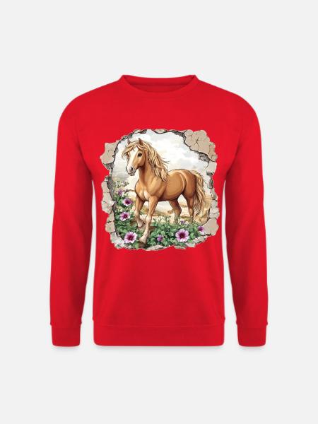 Pferd - Unisex Pullover - Rot