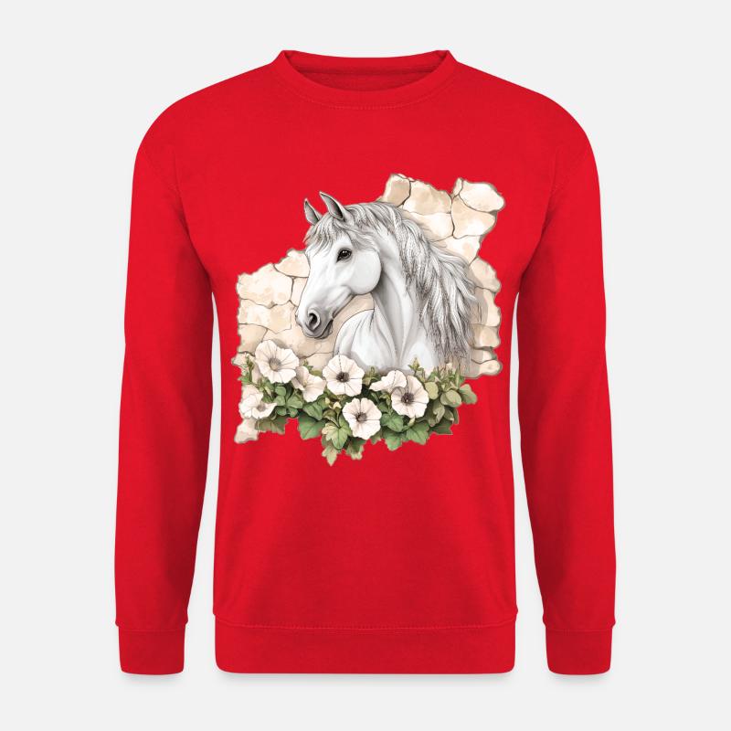 Pferd - Unisex Pullover - Rot