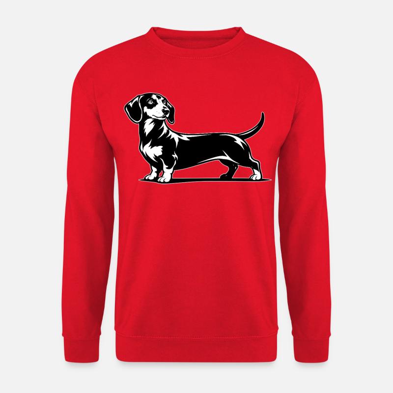 Dackel  - Unisex Pullover - Rot