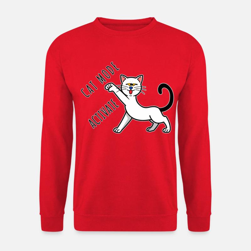 Activation du mode chat - Sweat-shirt Unisexe - rouge