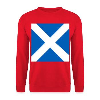 Show off your colors – Scotland - Unisex Sweatshirt - red - Front - Alina (178cm) & Michal (187cm)
