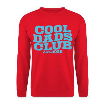 Cool Dads Club - Vatertag Papa Geschenk - Unisex Pullover - Rot - Vorne - Alina (178cm) & Michal (187cm)