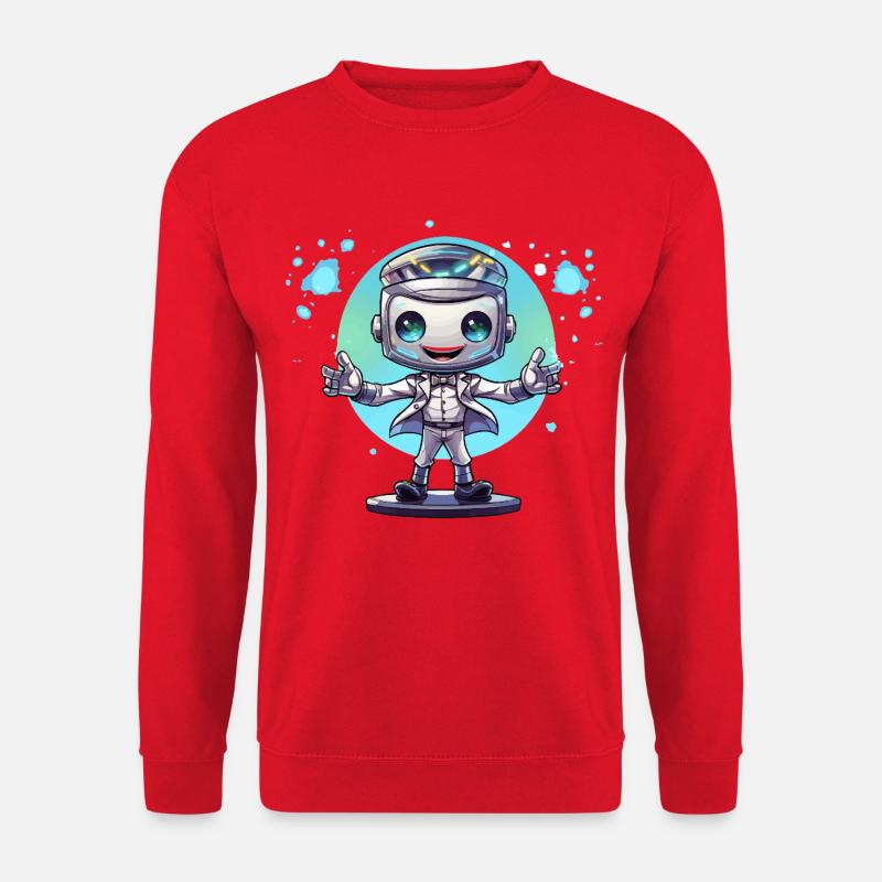 Small space robot in a suit - Unisex Sweatshirt - red