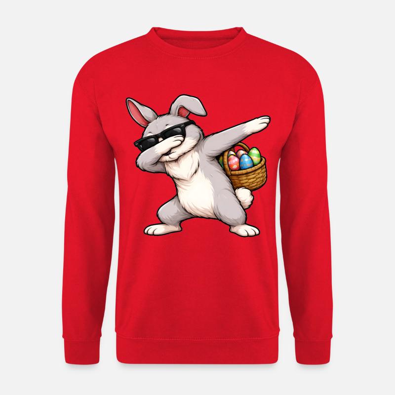 Dabbing Easter Bunny - Unisex Sweatshirt - red