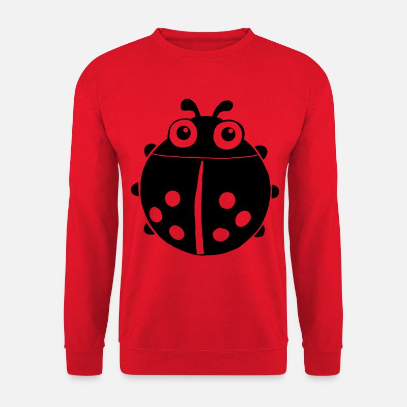 Black ladybug - Unisex Sweatshirt - red