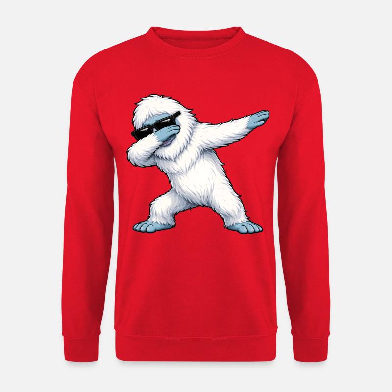 Dabbing Yeti - Unisex Sweatshirt - red