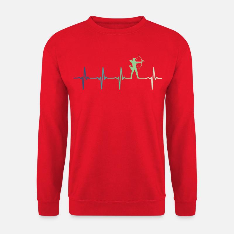 Bogenschießen Bogenschießen Herzschlag - Unisex Pullover - Rot