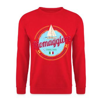Riomaggiore Cinque Terre La Spezia Italien Design - Unisex Pullover - Rot - Vorne - Alina (178cm) & Michal (187cm)