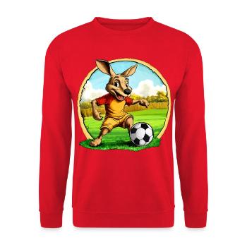 Footballeur Kangaroo - Sweat-shirt Unisexe - rouge - Devant - Alina (178cm) & Michal (187cm)